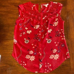 Candies red floral top